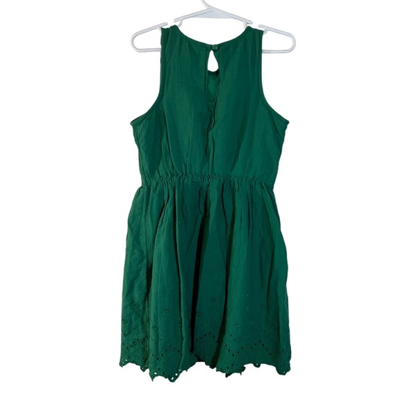 Old Navy Girls Green Dress Small 6-7 Sleeveless Embroidered Eyelet Flowy Summer - Picture 2 of 6